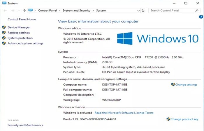 Active Windows 10 LTSC 2019 Enterprise key